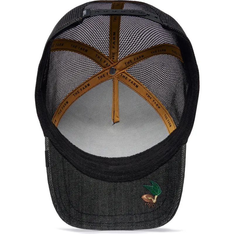 cappellino-trucker-nero-gallo-silky-cock-the-farm-silky-roots-di-goorin-bros