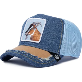 Gorra trucker blu capra G.O.A.T. Silky Goat The Farm Silky Roots di Goorin Bros.