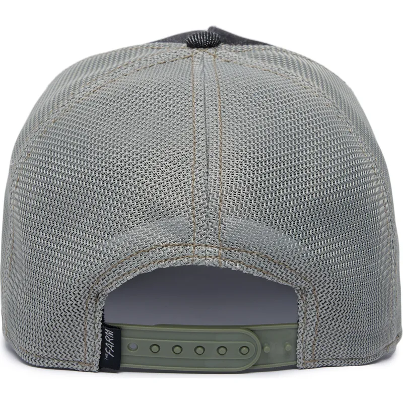 trucker-cap-schwarz-und-grau-schaf-silky-sheep-the-farm-silky-roots-von-goorin-bros