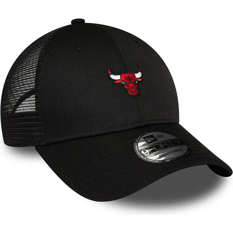 schwarze-verstellbare-9forty-trucker-kappe-home-field-der-chicago-bulls-nba-von-new-era