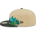 cappello-a-visiera-piatta-marrone-e-verde-regolabile-59fifty-team-landscape-dei-new-york-yankees-mlb-di-new-era