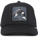 cappellino-visiera-curva-nero-snapback-orca-killer-whale-100-the-farm-all-over-canvas-di-goorin-bros