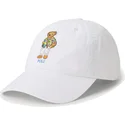 cappello-curvo-bianco-regolabile-classic-sport-polo-bear-di-polo-ralph-lauren