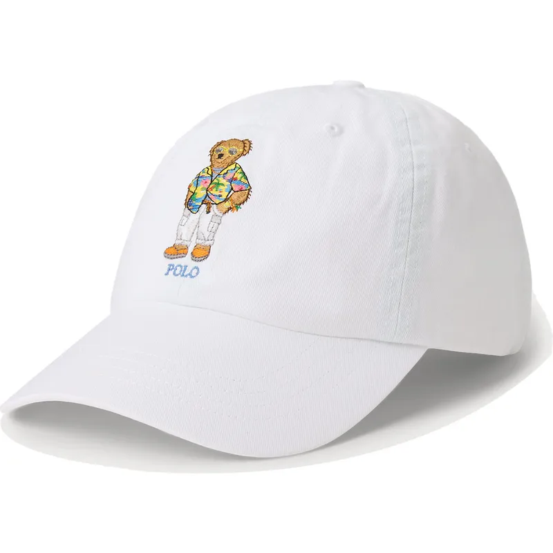 cappelli-curva-bianco-cinghia-regolabile-di-polo-ralph-lauren