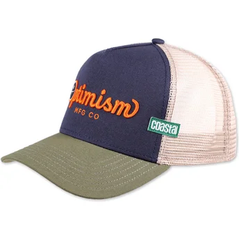 Czapka trucker granatowa i zielona Optimism Co HFT od Coastal