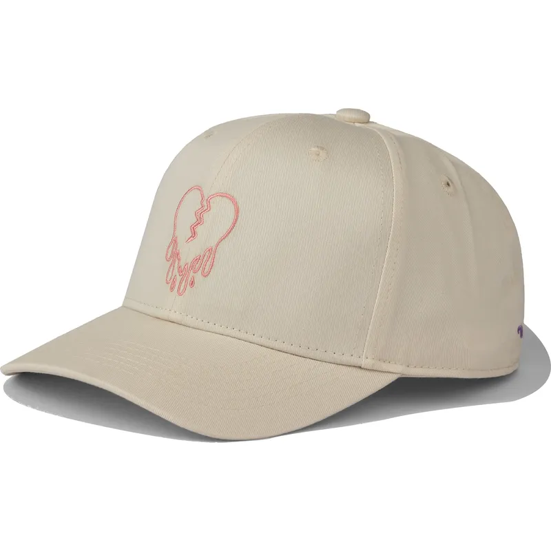 cappellino-curvo-beige-snapback-heartbreak-hotel-di-pica-pica