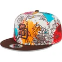 cappello-piatto-multicolore-snapback-9fifty-spring-dei-san-diego-padres-mlb-di-new-era