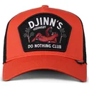 gorra-trucker-arancione-e-nera-do-nothing-club-hft-dnc-sloth-di-djinns