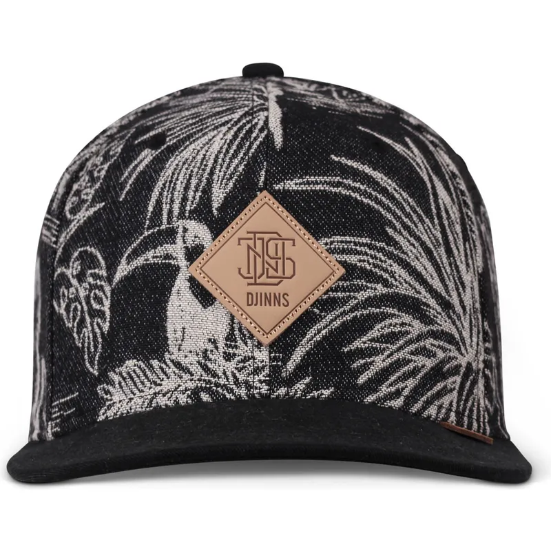 snapback-nero-con-visiera-piatta-aloha-couch-di-djinns