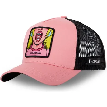 Cappellino trucker rosa e nero Dreamland DRE2 Cute di Capslab