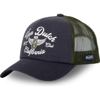 Czapka trucker szara i zielona CREW11 od Von Dutch