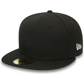 new-era-flat-brim-59fifty-essential-black-fitted-cap