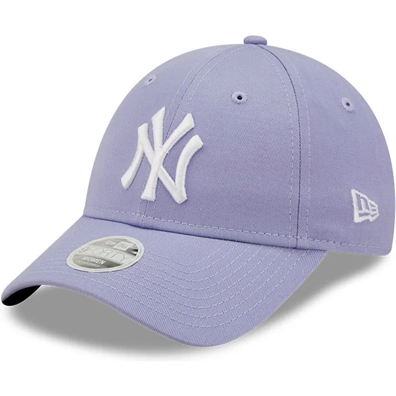 new-era-new-york-yankees-mlb-9forty-league-essential-justerbar-lilla-kvindekasket-med-buet-skygge