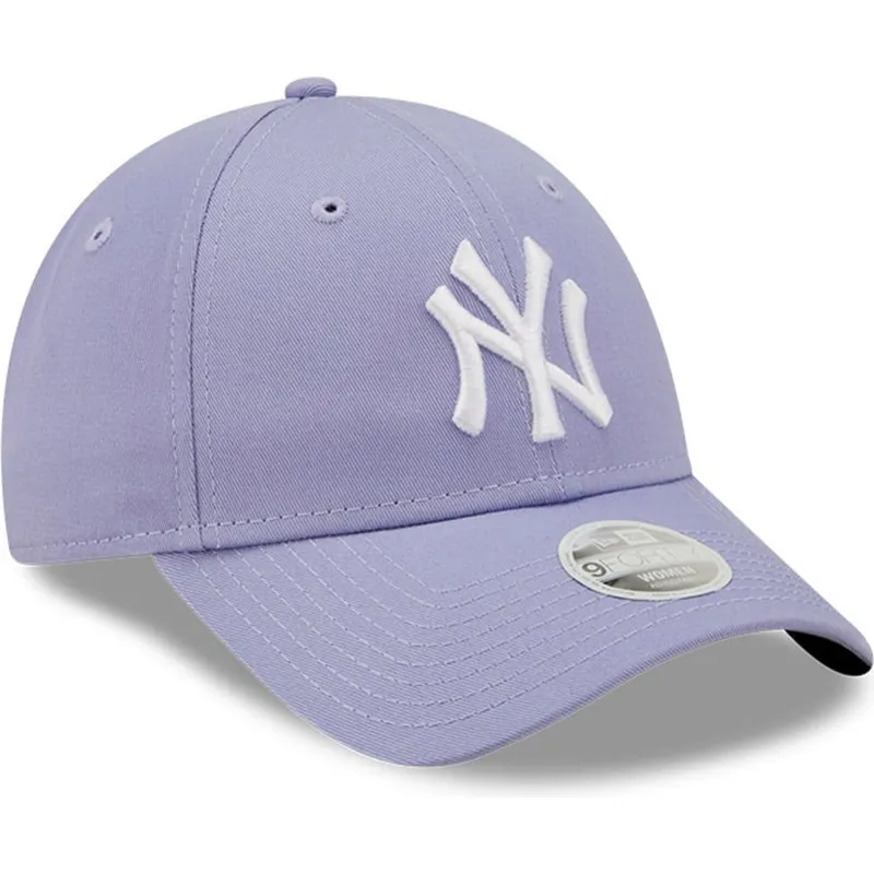 justerbar-lila-bojd-keps-for-kvinnor-9forty-league-essential-new-york-yankees-mlb-fran-new-era