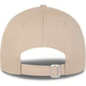casquette-courbee-beige-ajustable-avec-logo-beige-9forty-league-essential-new-york-yankees-mlb-new-era