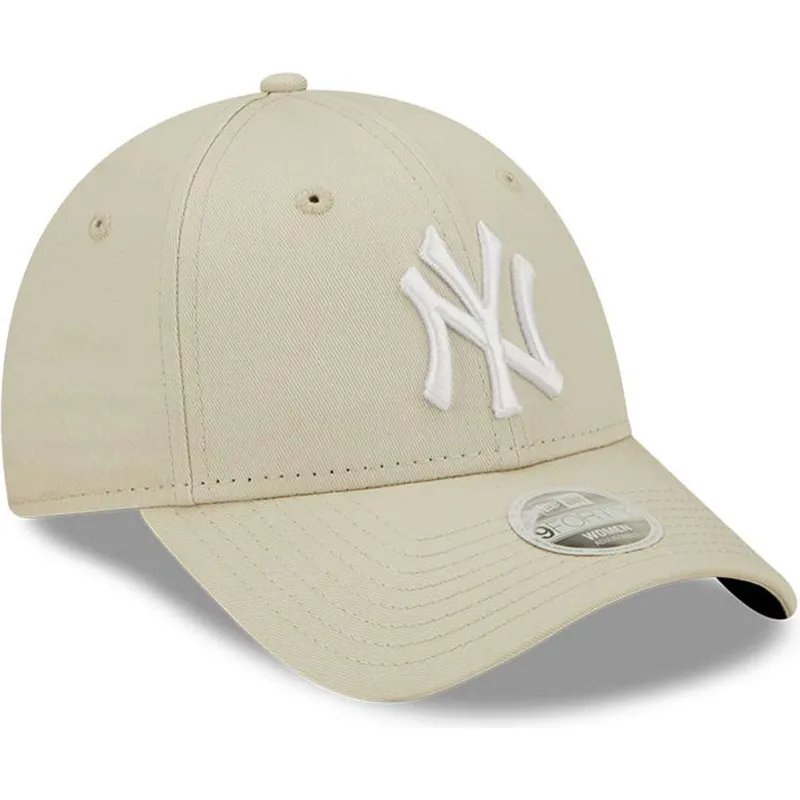 beige-justerbar-kurvkeps-for-dam-9forty-league-essential-new-york-yankees-mlb-fran-new-era