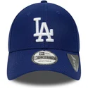 los-angeles-dodgers-mlb-new-era-9forty-diamond-era-essential-verstellbare-blaue-kappe-mit-gebogenem-schirm