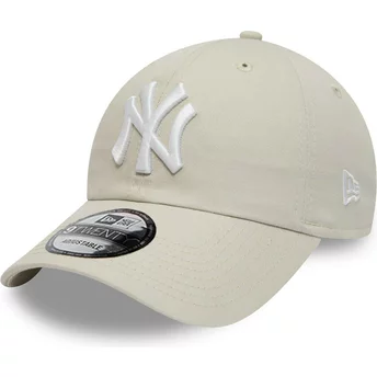 Casquette courbée beige ajustable 9TWENTY League Essential New York Yankees MLB New Era