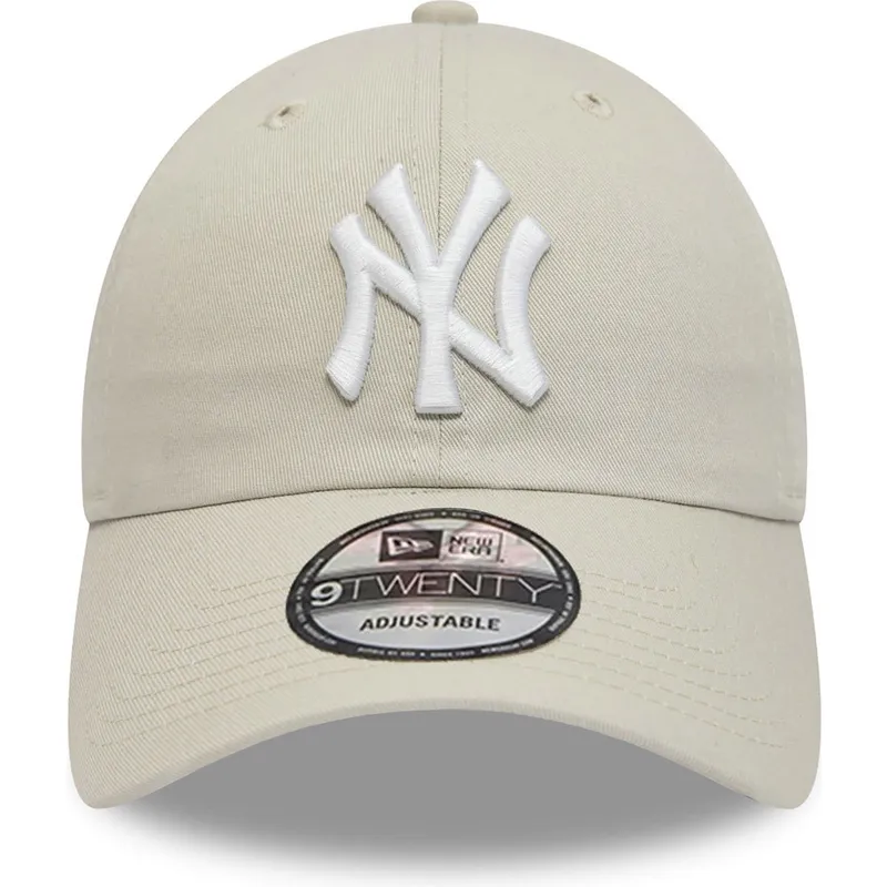 bezowa-regulowana-czapka-z-zakrzywionym-daszkiem-9twenty-league-essential-new-york-yankees-mlb-od-new-era
