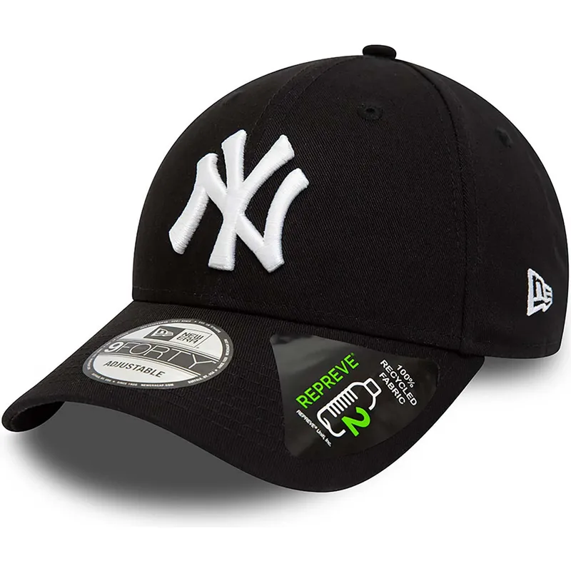 justerbar-sort-buet-kasket-9forty-repreve-league-essential-new-york-yankees-mlb-fra-new-era