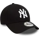 gorra-curva-negra-ajustable-9forty-repreve-league-essential-de-new-york-yankees-mlb-de-new-era