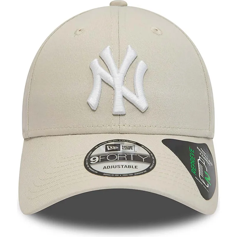 beige-justerbar-9forty-repreve-league-essential-buet-kasket-new-york-yankees-mlb-fra-new-era