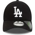 gorra-curva-negra-ajustable-9forty-repreve-league-essential-de-los-angeles-dodgers-mlb-de-new-era