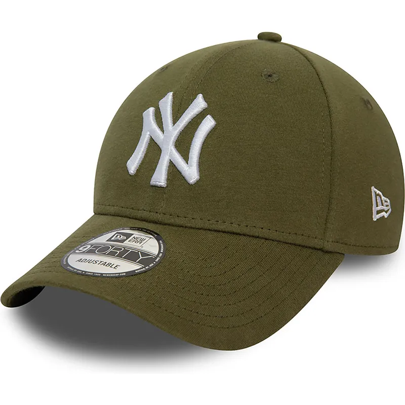 cappellino-curvo-verde-regolabile-9forty-jersey-essential-dei-new-york-yankees-mlb-di-new-era