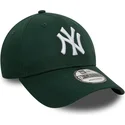 gorra-curva-verde-oscuro-ajustable-9forty-league-essential-de-new-york-yankees-mlb-de-new-era