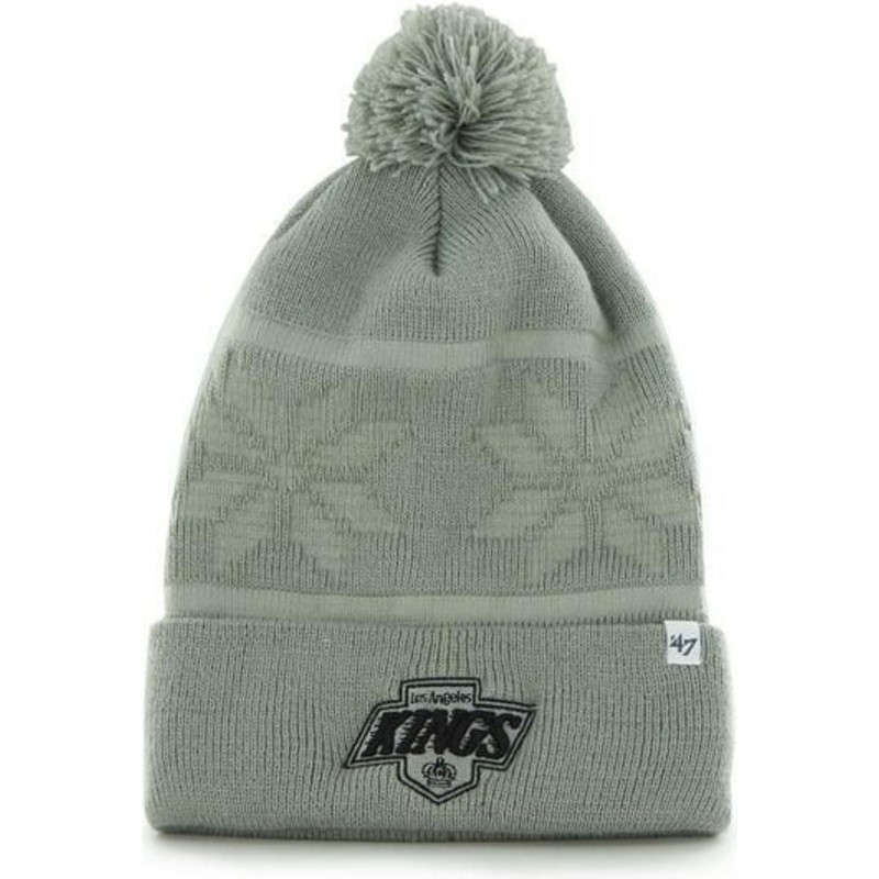 47-brand-los-angeles-kings-nhl-beanie-bommelmutze-grau