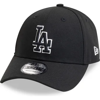Schwarze verstellbare Curved Cap 9FORTY Pop Outline der Los Angeles Dodgers MLB von New Era