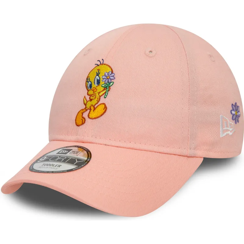 mutzen-gebogen-rosa-verstellbares-band-fur-kinder-9forty-der-piolin-looney-tunes-von-new-era
