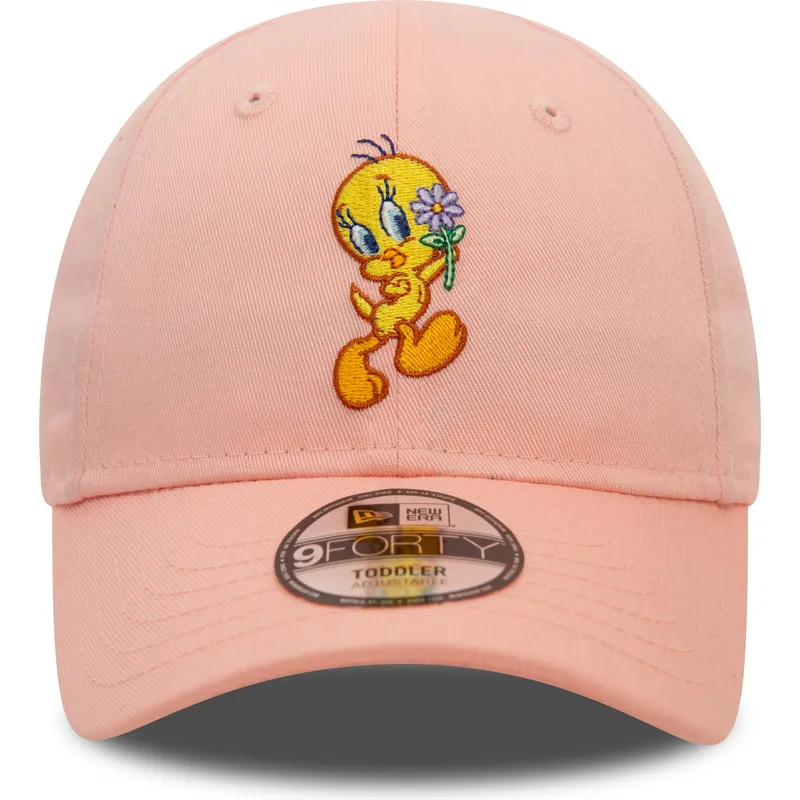 gorra-curva-rosa-ajustable-para-nino-9forty-de-piolin-looney-tunes-de-new-era