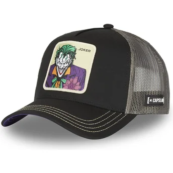 Gorra trucker nera e grigia Joker JKR3 DC Comics di Capslab