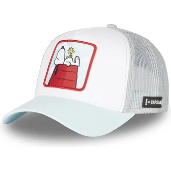 cappellino-trucker-bianco-grigio-e-blu-snoopy-e-woodstock-pea4-sno-peanuts-di-capslab