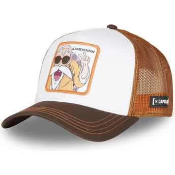 Gorra trucker blanca y marrón Master Roshi KAM CT Dragon Ball de Capslab