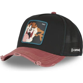 Cappello trucker nero e rosso Diablo della Tasmania TAZ4 CT Looney Tunes di Capslab