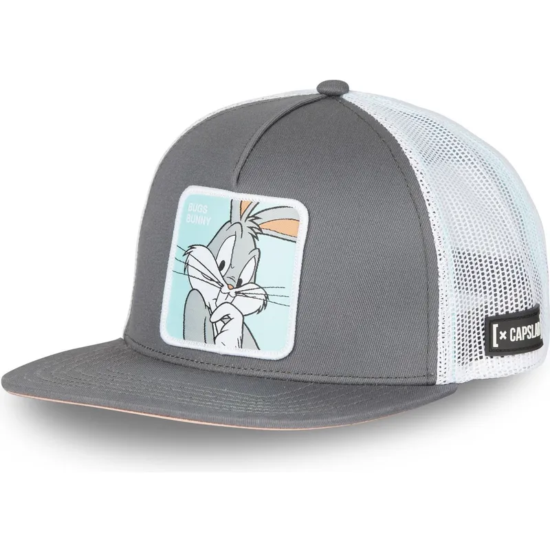 mutzen-flach-grau-snapback-bugs-bunny-looney-tunes-von-capslab