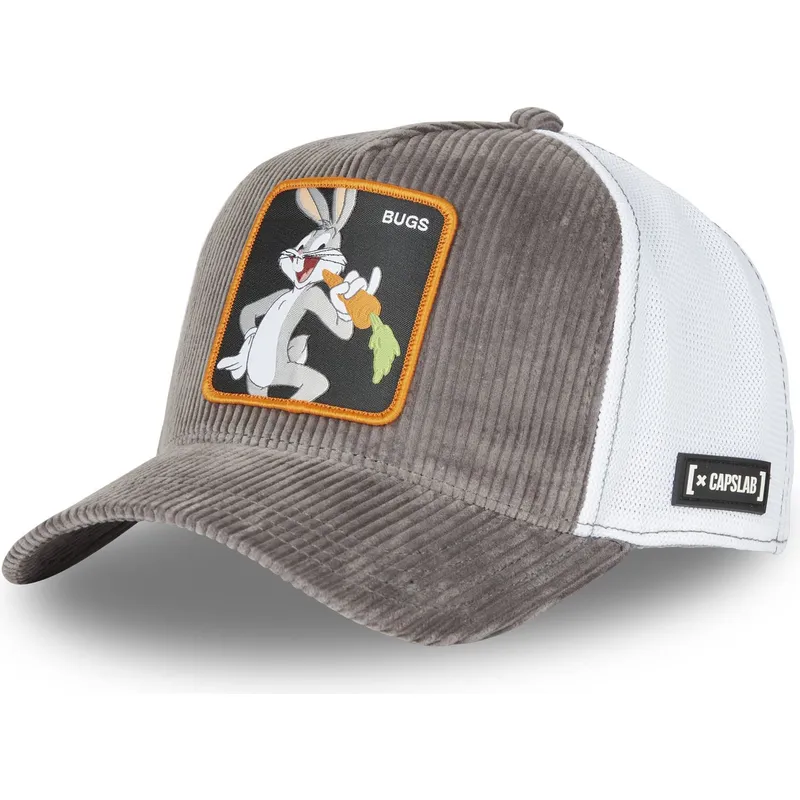 cappellino-trucker-marrone-e-bianco-bugs-bunny-bug6-looney-tunes-di-capslab