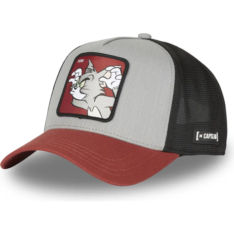 gorra-trucker-gris-negra-y-roja-tom-gri-looney-tunes-de-capslab