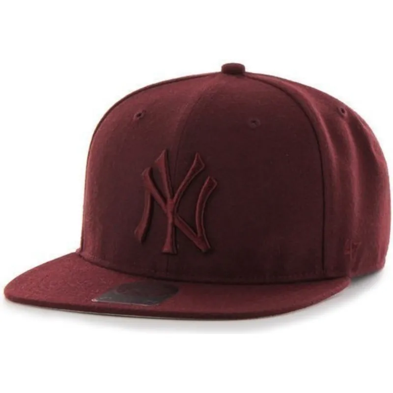 cappelli-piatta-rosso-snapback-granate-grande-dei-new-york-yankees-mlb-di-47-brand