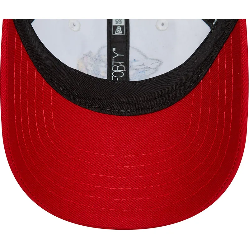 hvid-og-rod-justerbar-kasket-med-buet-skygge-til-dreng-fra-wonder-woman-dc-comics-hero-af-new-era