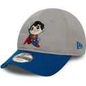 cappellino-curvo-grigio-e-blu-regolabile-per-bambino-di-superman-dc-comics-hero-di-new-era