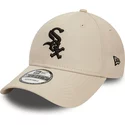 casquette-courbee-beige-ajustable-9forty-league-essential-chicago-white-sox-mlb-new-era
