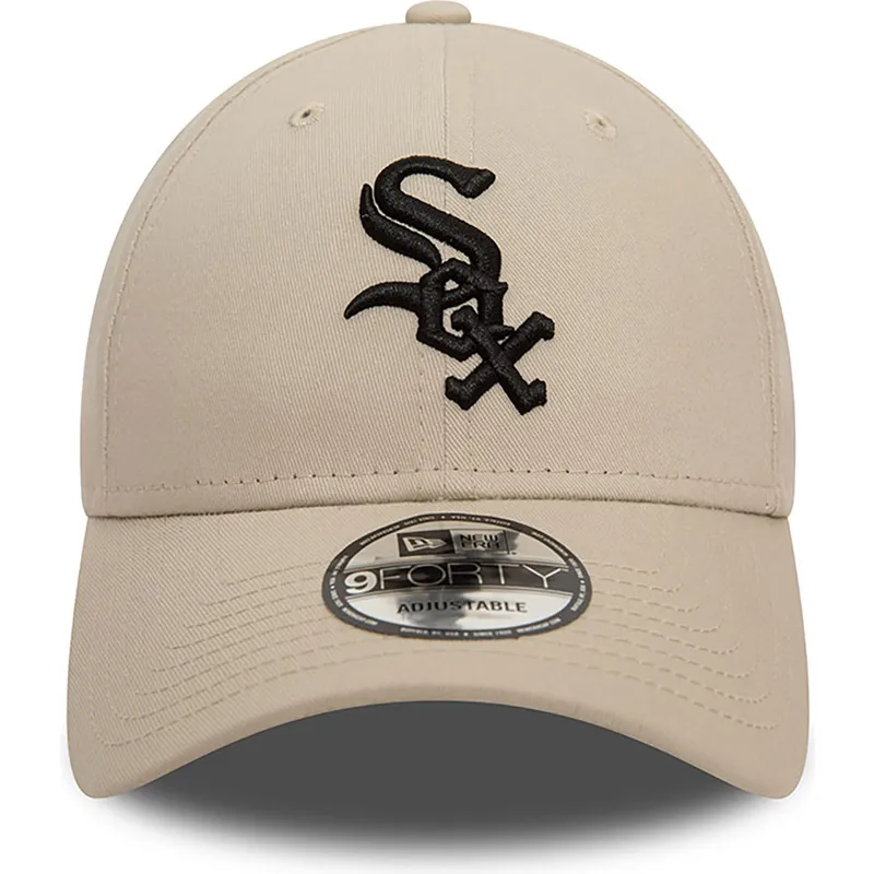 verstellbare-beige-9forty-league-essential-kappe-der-chicago-white-sox-mlb-von-new-era