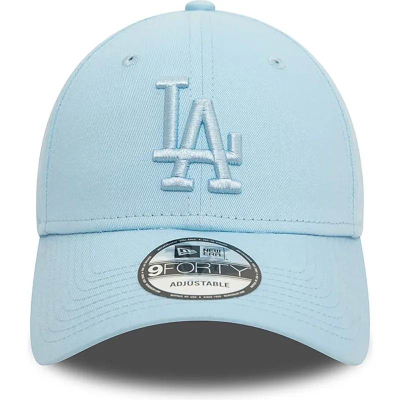 cappelli-curva-blu-cinghia-regolabile-claro-claro-9forty-league-essential-dei-los-angeles-dodgers-mlb-di-new-era
