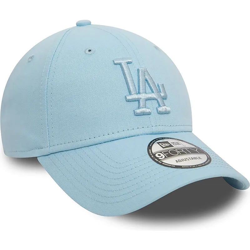 mutzen-gebogen-blau-verstellbares-band-claro-claro-9forty-league-essential-der-los-angeles-dodgers-mlb-von-new-era