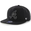 cappelli-piatta-nero-snapback-dei-atlanta-braves-mlb-di-47-brand