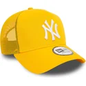 casquette-trucker-jaune-a-frame-league-essential-new-york-yankees-mlb-new-era