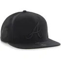 cappellino-piatto-nero-snapback-con-logo-nero-degli-atlanta-braves-mlb-sure-shot-di-47-brand
